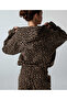 Leopar desen oversize sweatshirt - 6