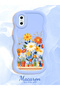iPhone X Compatible Case Camera Protector Blue Silicone Lover Couple Phone Case Floral Case - 2