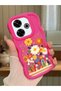 Redmi 13X Compatible Case Camera Protector Red Silicone Lover Couple Phone Case Floral Case