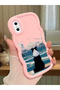 iPhone XS Compatible Case Camera Protector Pink Silicone Lover Couple Phone Case Dog Pattern