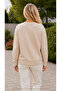 Women's Lavender Flower Printed Round Neck Casual Basic Sweathirt - 2