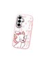 Samsung Galaxy S25 Plus Compatible Case Camera Protective Pink Cartoon Pattern Silicone Lover Couple Phone Case - 3