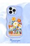 iPhone 13 Pro Compatible Case Camera Protector Blue Silicone Lover Couple Phone Case Floral Case - 2