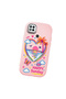 Redmi 10A Compatible Case Camera Protector Pink Heart Pattern Silicone Lover Couple Phone Case - 3