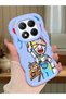 Redmi Note 14 Pro 4g Compatible Case Camera Protective Blue Silicone Couple Phone Case Cartoon Pattern