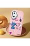 Poco F7 Compatible Case Camera Protector Pink Stitch Pattern Silicone Lover Couple Phone Case - 2