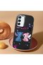 Samsung Galaxy S22 Compatible Case Camera Protector Black Stitch Patterned Silicone Lover Couple Phone Case - 2