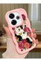 Redmi 13 4g Compatible Case Camera Protector Pink Silicone Lover Couple Phone Case Cat Case