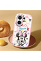 Vivo X200 Fe Compatible Case Camera Protective Pink Minnie Patterned Silicone Couple Phone Case - 2