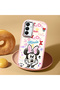 Samsung Galaxy A15 Compatible Case Camera Protective Pink Minnie Patterned Silicone Lover Couple Phone Case - 2