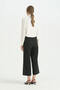 Ankle Length Wide Leg Pants - Black - 4