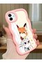 Samsung Galaxy M13 Compatible Case Camera Protective Pink Silicone Dear Couple Phone Case Cartoon Pattern