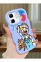 Infinix Hot 50I Compatible Case Camera Protective Blue Silicone Couple Phone Case Cartoon Pattern