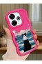 Redmi 13 Compatible Case Camera Protector Red Silicone Lover Couple Phone Case Dog Pattern