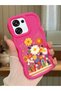 Oppo A6 Pro Compatible Case Camera Protector Red Silicone Lover Couple Phone Case Floral Case