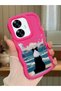 Realme C55 Compatible Case Camera Protector Red Silicone Lover Couple Phone Case Dog Pattern