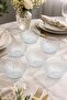 Elegant Spiral Line Design Wavy Edge 6-Piece Maya Glass Bowl - 3