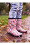Thermal Lined Waterproof Girls' Rain Boots with Boots - 2