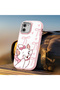 iPhone 18 Pro Max Compatible Case Camera Protector Pink Cartoon Patterned Silicone Lover Couple Phone Case - 6