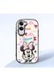 Vivo Y04 Compatible Case Camera Protector Black Minnie Patterned Silicone Lover Couple Phone Case