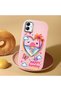 Samsung Galaxy A04E Compatible Case Camera Protective Pink Heart Patterned Silicone Lover Couple Phone Case - 2