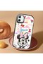 Samsung Galaxy A05 Compatible Case Camera Protective Black Minnie Patterned Silicone Lover Couple Phone Case - 2
