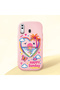 Samsung Galaxy A30 Compatible Case Camera Protective Pink Heart Patterned Silicone Lover Couple Phone Case