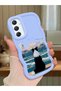 Samsung Galaxy A34 5g Compatible Case Camera Protector Blue Silicone Couple Phone Case Dog Pattern