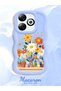 Infinix Smart 8 Compatible Case Camera Protector Blue Silicone Couple Phone Case Flower Case - 2