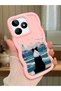 Realme Note 50 Compatible Case Camera Protector Pink Silicone Couple Phone Case Dog Pattern