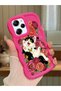 Poco X5 Pro 5g Compatible Case Camera Protector Red Silicone Lover Couple Phone Case Cat Case