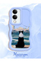 Vivo Y19E Compatible Case Camera Protector Blue Silicone Lover Couple Phone Case Dog Pattern - 2