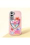 Oppo A5 Compatible Case Camera Protective Pink Heart Patterned Silicone Lover Couple Phone Case