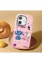 Oppo A5 Pro 5g Compatible Case Camera Protective Pink Stitch Patterned Silicone Lover Couple Phone Case - 2