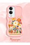 For Vivo Y29S Compatible Case Camera Protector Pink Silicone Lover Couple Phone Case Floral Case - 2