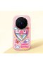 Vivo X300 Pro Compatible Case Camera Protective Pink Heart Pattern Silicone Lover Couple Phone Case