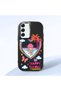 Samsung Galaxy S22 Compatible Case Camera Protector Black Heart Patterned Silicone Lover Couple Phone Case