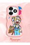 Tecno Spark 20C Compatible Case Camera Protective Pink Silicone Lover Couple Phone Case Cartoon Pattern - 2