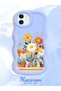 iPhone 11 Compatible Case Camera Protector Blue Silicone Lover Couple Phone Case Floral Case - 2
