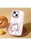 iPhone 15 Compatible Case Camera Protective Pink Cartton Pattern Silicone Lover Couple Phone Case - 2