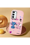 Samsung Galaxy S23 Fe Compatible Case Camera Protective Pink Stitch Pattern Silicone Lover Couple Phone Case - 2