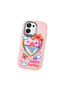 Oppo A6 Pro Compatible Case Camera Protective Pink Heart Patterned Silicone Lover Couple Phone Case - 3