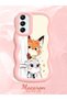 Samsung Galaxy A24 Compatible Case Camera Protective Pink Silicone Lover Couple Phone Case Cartoon Pattern - 2
