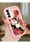 Samsung Galaxy A17 Compatible Case Camera Protective Pink Silicone Beloved Couple Phone Case Cat Case