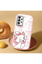 Samsung Galaxy A33 Compatible Case Camera Protective Pink Cardoon Patterned Silicone Lover Couple Phone Case - 2