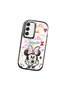 Samsung Galaxy S22 Compatible Case Camera Protector Black Minnie Patterned Silicone Lover Couple Phone Case - 3