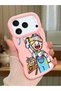 iPhone 17 Pro Compatible Case Camera Protector Pink Silicone Lover Couple Phone Case Cartoon Pattern