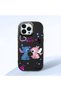 iPhone 13 Pro Compatible Case Camera Protector Black Stitch Pattern Silicone Lover Couple Phone Case