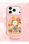 iPhone 17/18 Pro Compatible Case Camera Protector Pink Silicone Couple Phone Case Floral Case - 2