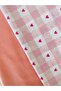 2 Pieces, Width 50 Cm, Pink Heart Pattern, Plain Salmon Color Bag, Wallet, Hobby Work Cotton Piece Fabric - 2